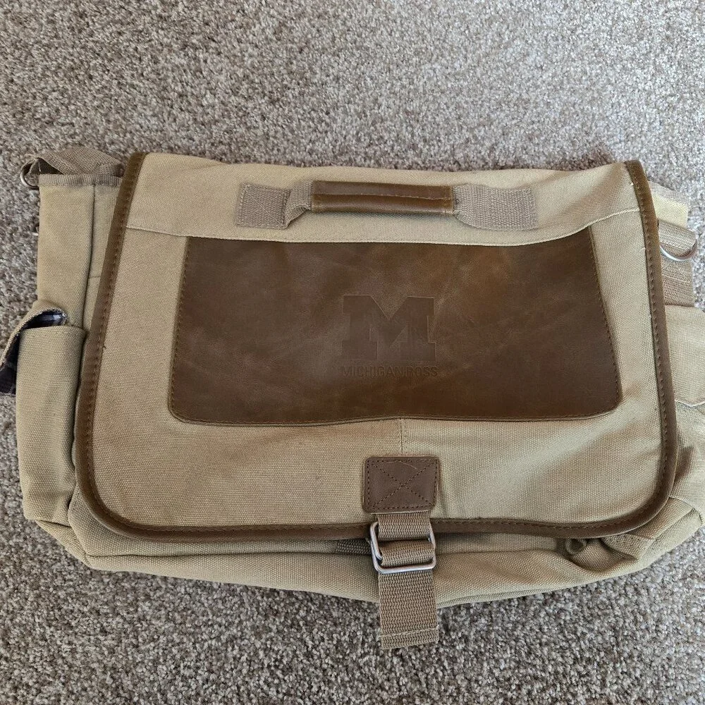 Field & Co University of Michigan Themed Messenger/Laptop Bag
